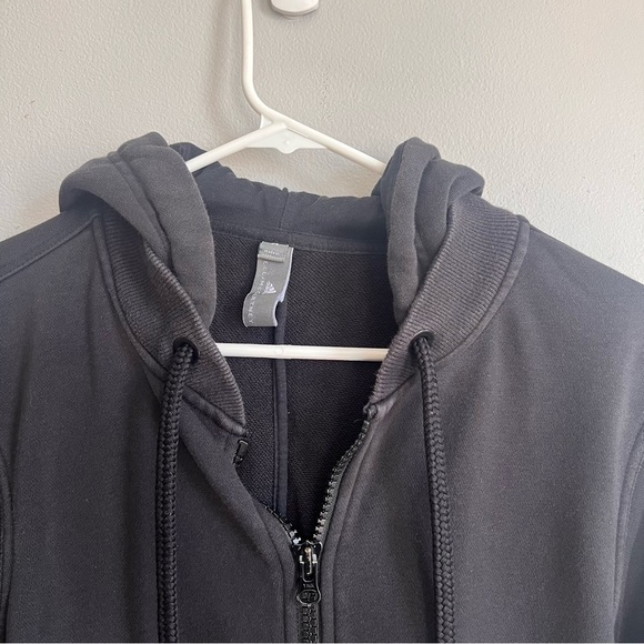 Adidas x Stella McCartney Black Zip Up Hoodie Sweatshirt M - Picture 7 of 8